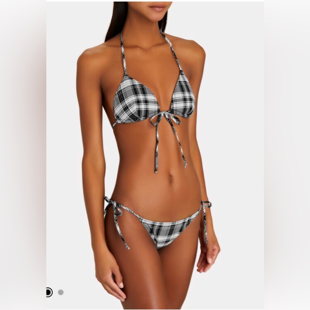 Lisa Marie Fernandez Pamela Plaid Bikini Size 4 NWOT